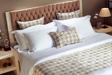 Load image into Gallery viewer, White &amp; Beige Bedspread and Pillowcases Set